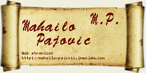Mahailo Pajović vizit kartica
